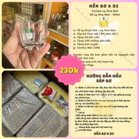Combo làm nến A Di gồm 36 Ly Hoa Mai Làm Nến 30ML và 1kg bơ sáp làm nến (Đầy Đủ Nguyên Vật Liệu )
