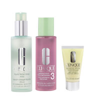 Combo Làm Sạch Và Dưỡng Da Dành Cho Da Dầu CLINIQUE (Xà Phòng Rửa Mặt + Nước Thanh Tẩy + Kem Dưỡng Ẩm)