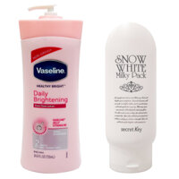 Combo Làm Trắng Dưỡng Thể VASELINE  Kem Dưỡng SNOW WHITE SECRET KEY  Muối Tẩy Tế Bào Chết A BONNE - COMBO 2 VASELINE  SNOW WHITE