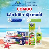 COMBO Lăn Bôi + Xịt Thảo Dược Đuổi Muỗi, Côn Trùng Cắn, Giúp Làm Dịu Da