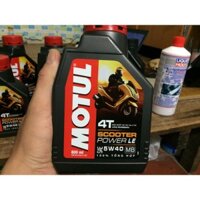 Combo + lẻ dầu láp, dầu nhớt MOTUL SCOOTER POWER LE 0.8L