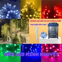 ComBo Led Đúc F5 Cuốn Cây Kèm Nguồn 12v 33a, Led Decor Trang Trí Sân Vườn Quán Ăn Bảng Hiệu Quảng Cáo