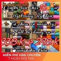 Combo len chọc 16 màu để làm thủ công, đồ trang trí - Combo needle felting