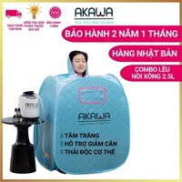 Combo Lều Xông Hơi Kèm Nồi Xông Hơi Điện AKAWA 2.5l Tại Nhà Dùng Cho Sau Sinh, Spa, Tắm Trắng Có Tích Hợp Remote