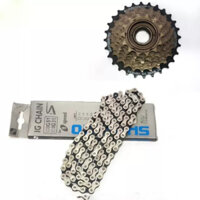 Combo líp xe đạp 7 tầng shimano và sên xe đạp shimano
