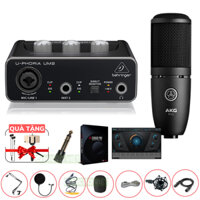 Combo livestream Behringer UM2 micro akg p120 autotune pro