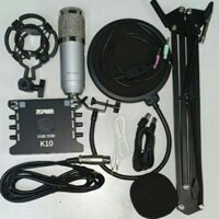 Combo livestream bm800 k10 ma2 chân màng lọc