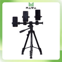 Combo Livestream Quay Chụp Nhiều Thiết Bị  - Yunteng VCT 668 Thanh Ngang và Kẹp điện thoại 358