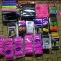 Combo: Lô cuốn tóc, lô uốn tóc, lô cuốn mút cuốn tóc, lô nhựa cuốn tóc