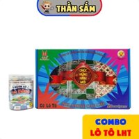 [Combo] Lô Tô LHT 2 Măt Số Quân Cờ Đa Năng Thêm 400 Nút Cao Cấp Nhựa Melamine Cờ Loto Giải Trí