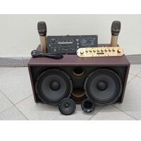 Combo Loa xách tay tự ráp (bass 20 ,2tred ,acquy,2mic) bluetooth đầy đủ 5.3 ,box, 2x100w