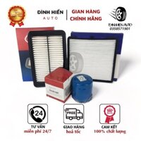 Combo lọc gió động cơ + lọc gió điều hoà + lọc nhớt động cơ Kia Morning (2012-2021) (2811304000/ 9713307000/ 263002Y500)