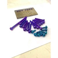 combo lốc máy và pô e cho xe tay ga honda vario click vision sh mode air blade ab ( titanium crank case and air filter )