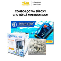 Combo Lọc và Sủi Oxy Cho Hồ Cá Mini Dưới 40CM [Combo VS248A + AP303H + 50ML Đá Matrix]