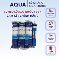 COMBO LÕI LỌC NƯỚC AQUA 1,2,3,4 - BỘ LÕI SỬ DỤNG CHO TẤT CẢ CÁC MÁY LỌC NƯỚC AQUA , SUNHOUSE , KANGARU CHÍNH HÃNG