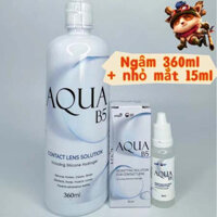 COMBO LỚN Nước Ngâm Lens Aqua B5 360ml + Nhỏ Mắt Lens Aqua B5 15ml