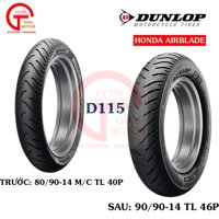 COMBO LỐP XE HONDA AIRBLADE HÃNG DUNLOP - D307