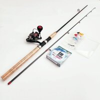 Combo Lure chỉ việc câu. Cần 2 khúc Thunder 2m1 , máy PS 2000 và phụ kiện lure