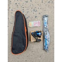 [Combo lure đầy đủ] Bộ combo câu lure máy đứng giá rẻ bao gồm cần, máy, mồi và túi đựng