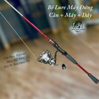 [combo Lure máy đứng] Cần Câu Warrior + Máy Deukio DA size 3000 + Dây Pe Toro Forcer X8 dài 100 mét