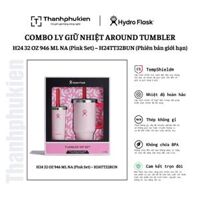 Combo ly giữ nhiệt Around Tumbler H24 32 oz 946 ml NA (pink set) – H24TT32BUN (phiên bản giới hạn).