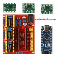 Combo Mạch Arduino Nano (KÈM CÁP)+ CNC Shield V4 Và 3 Driver A4988(KÈM TẢN NHIỆT)