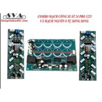 COMBO MẠCH CÔNG SUẤT 24 SÒ SANKEN PRO 1225 VÀ MẠCH NGUỒN 8 TỤ SONG SONG