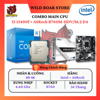 Combo Main CPU Intel Core I5 13400f + MainBoard ASRock B760M-HDV/M.2 D4 New Chính Hãng