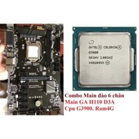 COMBO main đào 6 chân Giga h110 cpu g3900 ram 4gb ddr4