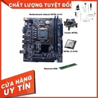 Combo main H110 - CPU I3 6100-Ram 8G kèm Fan