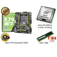 Combo Main X79 + Cpu Xeon E5 2650v2 E5 2689v1 E5 2690v1 + Ram 16gb ( 8 nhân 16 luồng Tương đương i7 8700 )