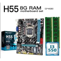 Combo Mainboard Gigabyte H55M-S2 + i3-550 + 4Gb DDRAM-3