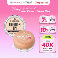 Combo makeup phấn tươi Essence Mousse phấn phủ dạng nén Brighten Up banana powder 10 20 mỏng nhẹ kiềm dầu tối ưu 16g
