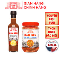 Combo MẮM NÊM ĐU ĐỦ CÁ CƠM (500G) và MẮM NÊM PHA SẴN cao cấp Làng Chài Xưa, nguyên liệu tươi, thơm ngon đặc biệt 300g
