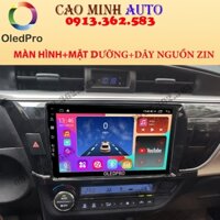 Combo màn hình lắp sim 4G OLEDPRO X4 kèm mặt dưỡng dây nguồn zin theo xe TOYOTA ALTIS 2014-2017