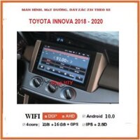 COMBO Màn hình ô tô dvd android theo xe Toyota Innova 2018-2020 có mặt dưỡng và giắc zin đi kèm.