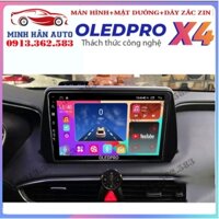 Combo màn hình OLEDPRO X4 kèm mặt dưỡng,dây nguồn zin cho xe HUYNDAI TUCSON 2019