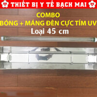 [COMBO Máng + Bóng UV 45cm ] Đèn Cực Tím Diệt Khuẩn Không Khí - Inox - Chất Lượng - Tốt Nhất 2019