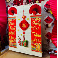 Combo mành tre kèm phụ kiện trang trí tết sét 490 kích thước 1 x 1.3 mét