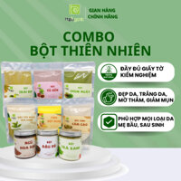 COMBO Mặt Nạ bột thiên nhiên trắng da, giảm mụn, giảm thâm nám, dưỡng ẩm 100g