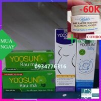 🍁COMBO Mặt nạ đất sét Kiehl's 14g/ml+ Kem Dưỡng Da Vitamin Yoosun