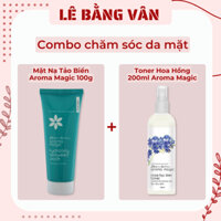 Combo Mặt Nạ Tảo Biển Hydrating Seaweed Pack 100gm và Toner Nước Hoa Hồng Rose Hip Skin Cho Da Khô 200ml Aroma Magic