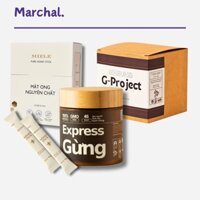 Combo Mật Ong Nguyên Chất Miele Và Bột Gừng Express Gừng 45p Ấm Người Tỉnh Táo | 2/3 Mật độ Nano Gừng G-Project Việt Nam