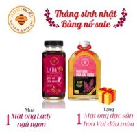 Combo mật ong rừng cao thảo dược Honimore Lady và mật ong rừng nguyên chất 670g - giúp ngủ ngon, chăm sóc sức khỏe phụ nữ