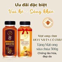 Combo Mật ong rừng Hoa Nhãn Cổ Thụ 500g - TẶNG 1 chai mật ong nguyên chất 500g - 100 mật ong chín Honimore 500g