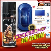 COMBO Màu Xanh Dương Candy Sơn Xịt Samurai (UCH210 - 124 - Y139 - Phủ bóng 128 )