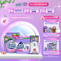 Combo MaxKleen: Túi Lau Sàn 3.6kg Ngàn Hoa Ngọt Ngào + Túi Viên Giặt Xả + Khăn Ướt Lau Bề Mặt Đa Năng