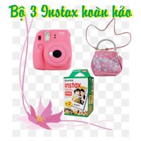 Combo Máy ảnh chụp lấy liền Fujifilm Instax mini 9 + túi xách Instax - Tặng kèm 10 tấm Film Fujifilm Instax mini 9