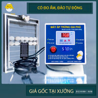 COMBO MÁY ẤP TRỨNG GIA PHÚ TỰ ĐỘNG CÓ ĐO ẨM KÈM KHAY ĐẢO 54 TRỨNG NHÔM CAO CẤP