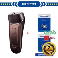 [Combo] Máy Cạo Râu Flyco 2 Lưỡi Kép Thân Máy Kháng Nước FS871VN & 2 Lưỡi Dao FR6  AK FM